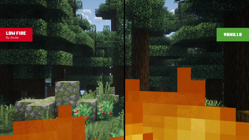 Low Fire vanilla plus Minecraft texture pack screenshot 1