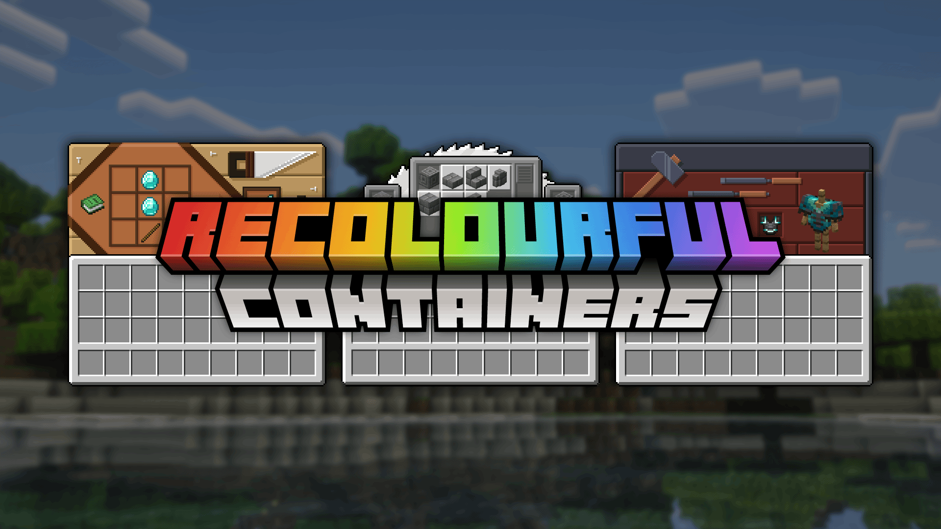 Recolourful Containers GUI + HUD vanilla plus Minecraft texture pack screenshot 1